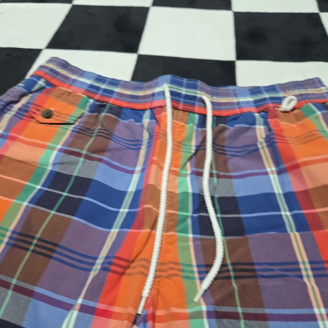 M 폴로랄프로렌 체크 스윔팬츠 수영복 멀티컬러 상품이미지3