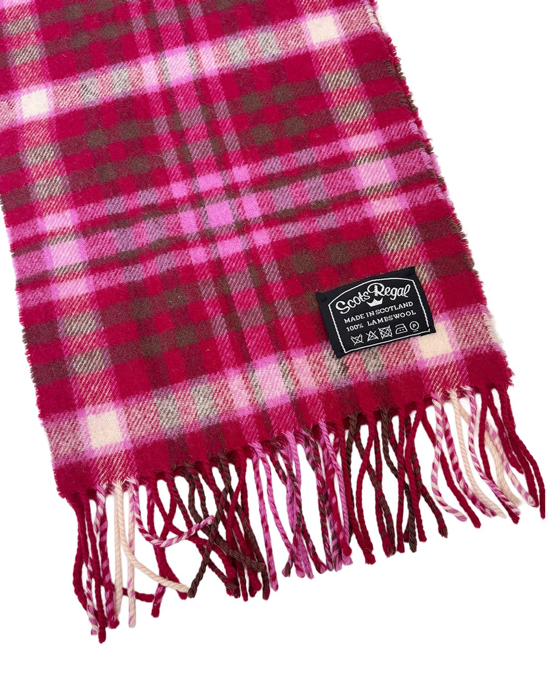 Scots Regal 핑크 타탄 램스 울 머플러 상품이미지3