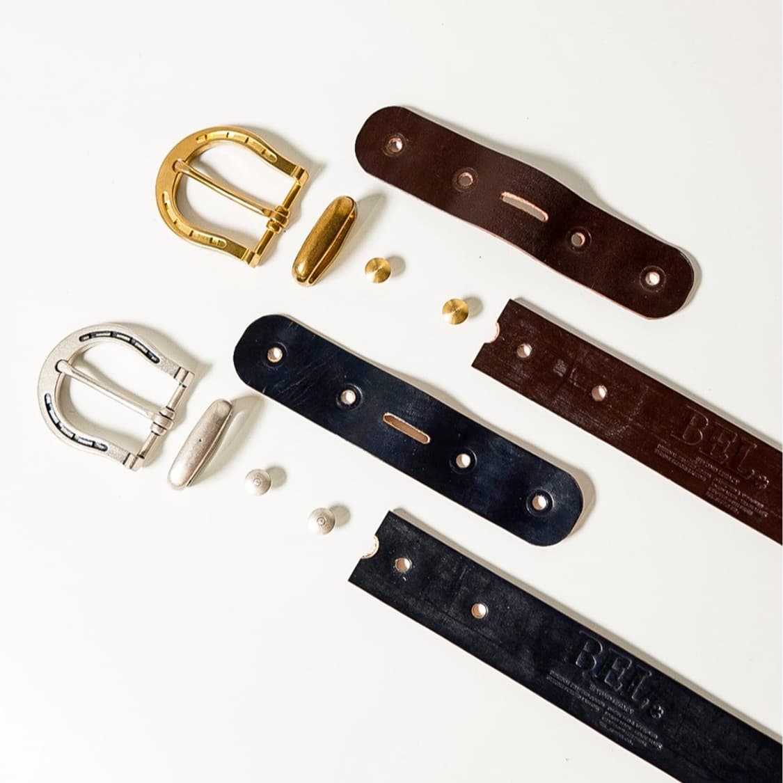 BEL Horseshoe Bridle Belt Brass Color 상품이미지4