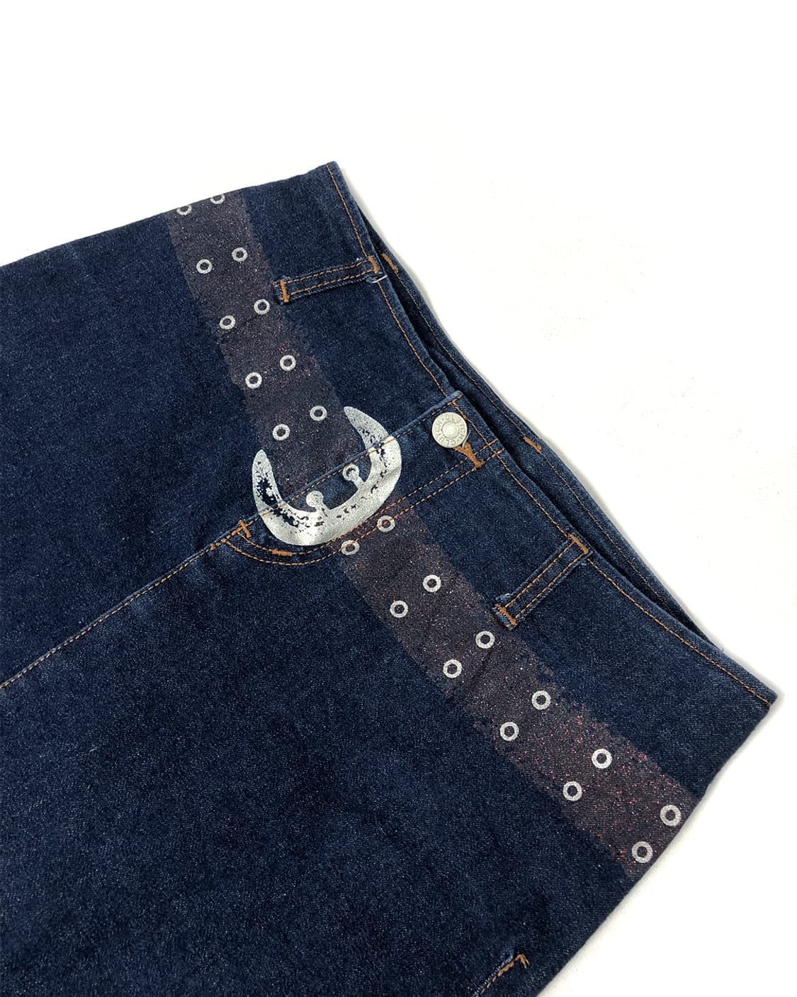 CLUTCH 벨트 프린트 데님 스커트  상품이미지5