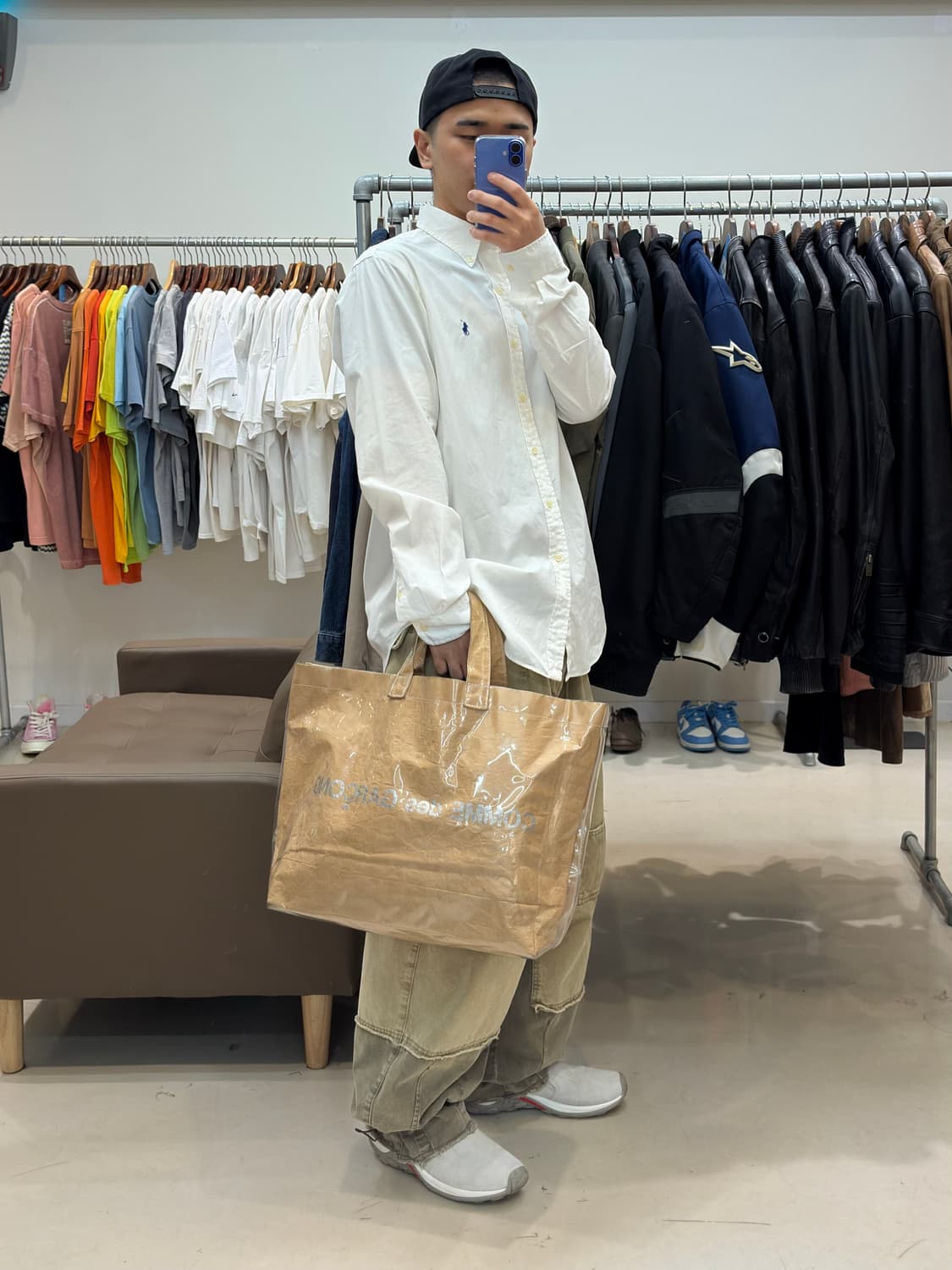 꼼데가르송 PVC 페이퍼 토트백 상품이미지8