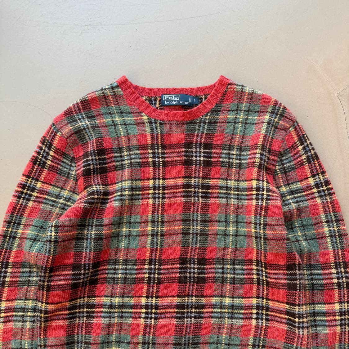 폴로 랄프로렌 체크 니트 스웨터 상품이미지4