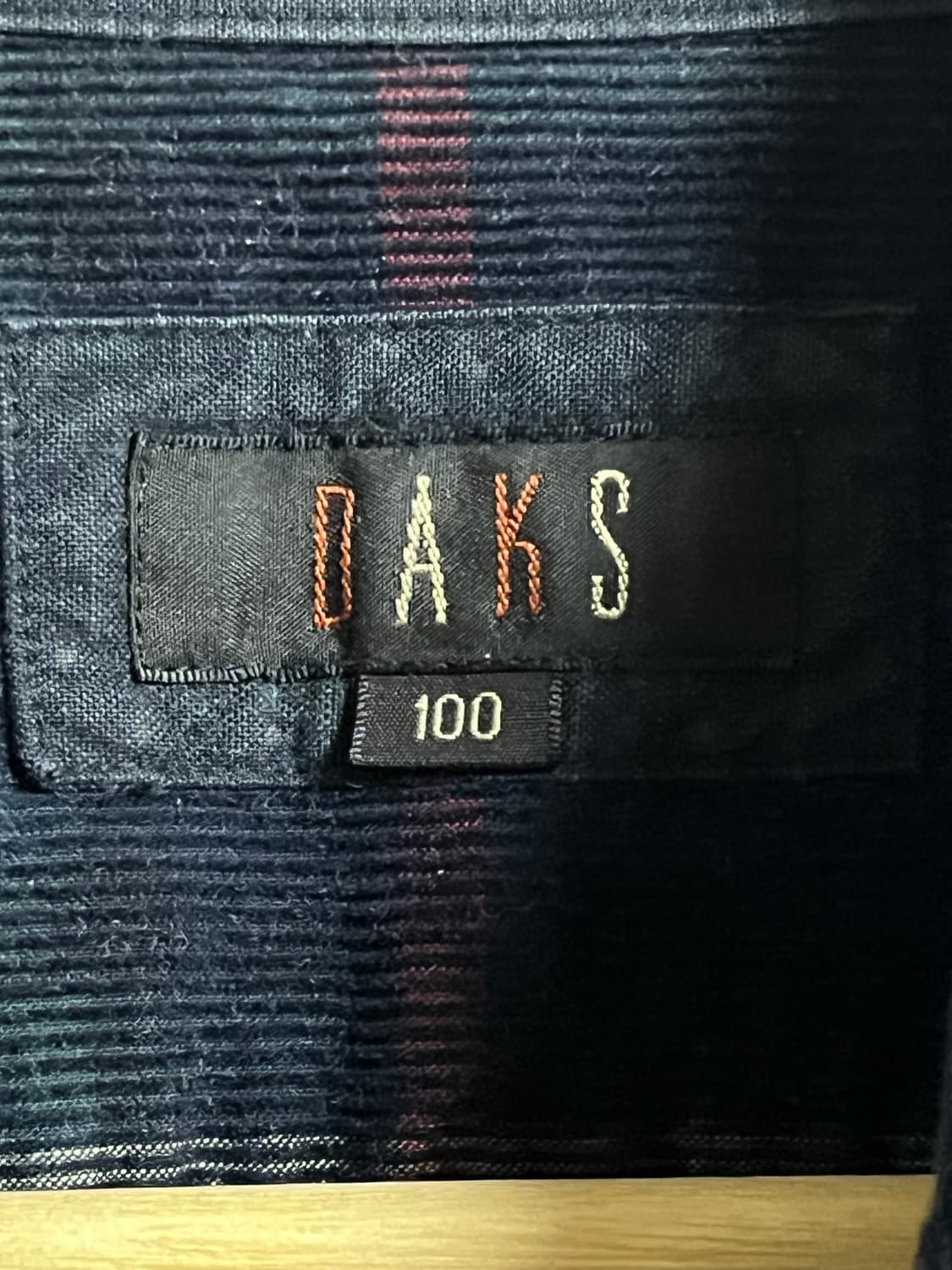 닥스 네이비 코듀로이 체크 셔츠 100 상품이미지4