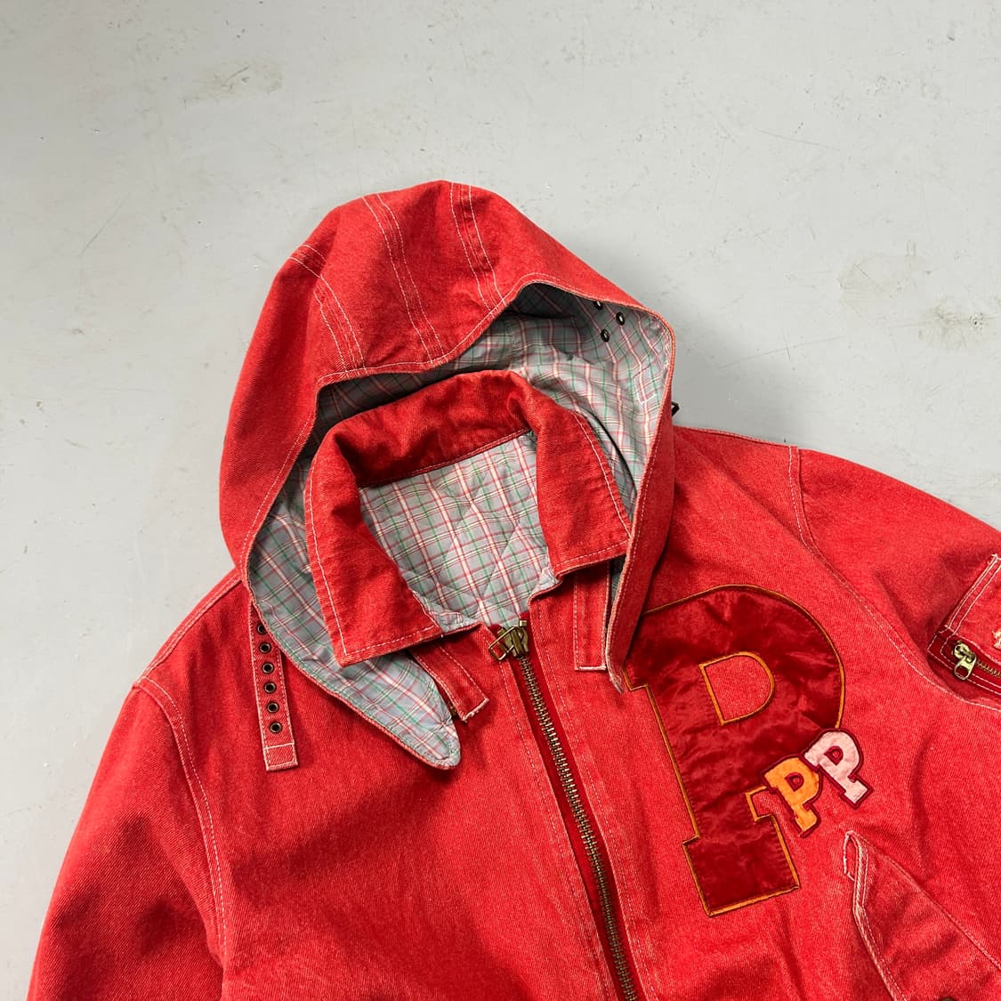 90s 핑크하우스 로고 봄버  상품이미지6