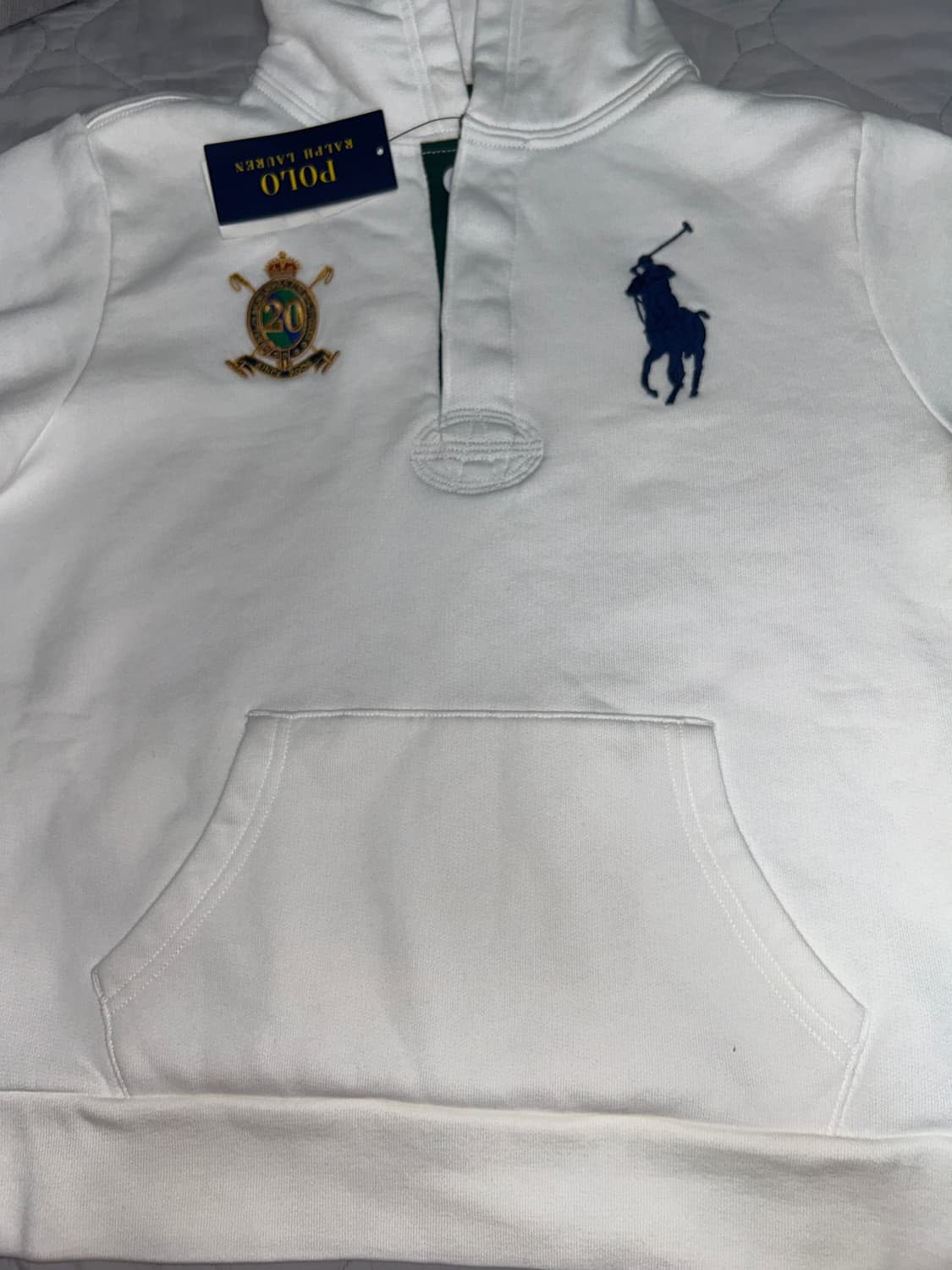 폴로 랄프로렌 보이즈 빅포니 크레스트 후드티 화이트 20주년 상품이미지2