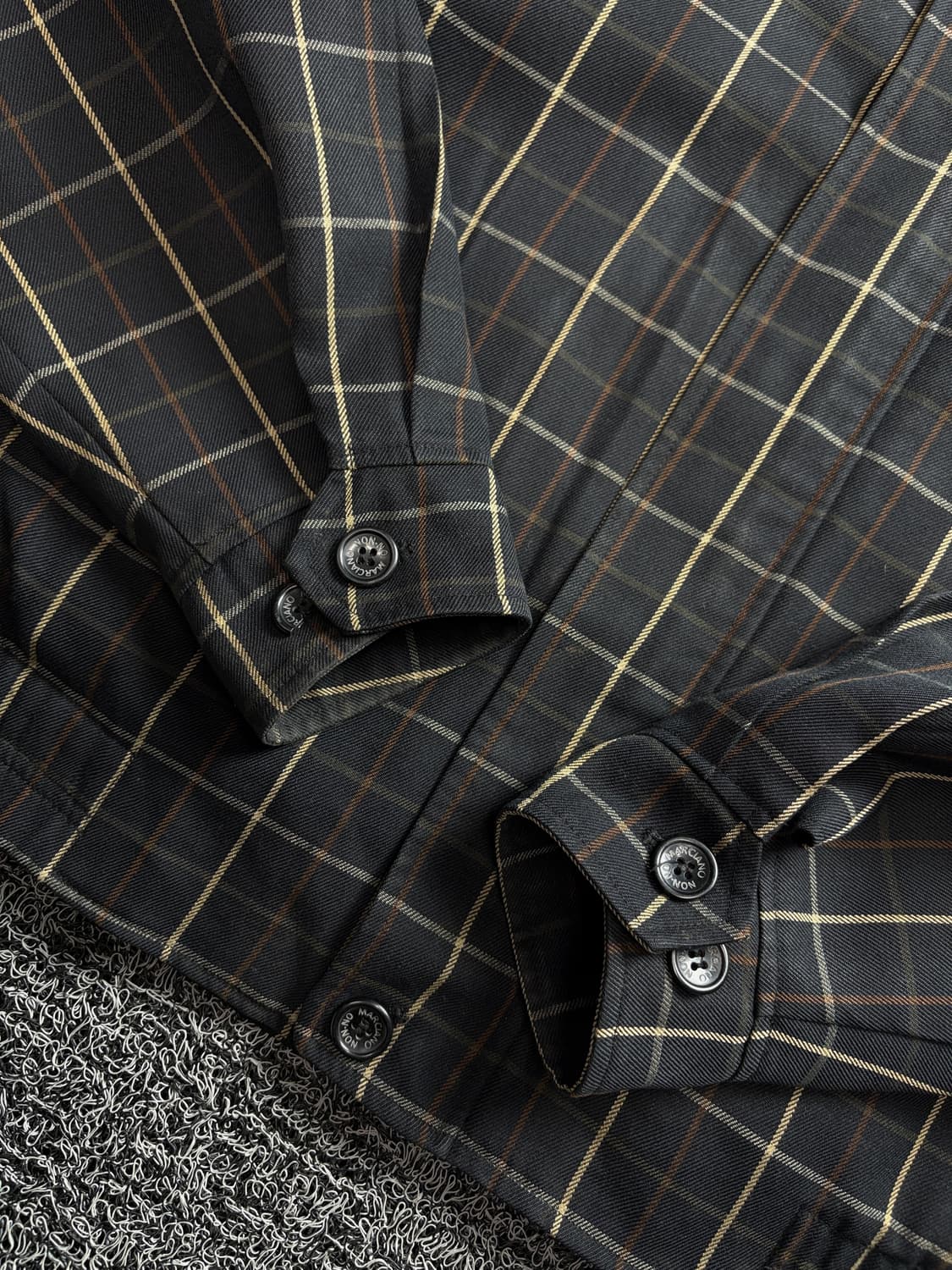 빈티지 아카이브 체크 패턴 블루종 스윙톱 자켓 3646 상품이미지3