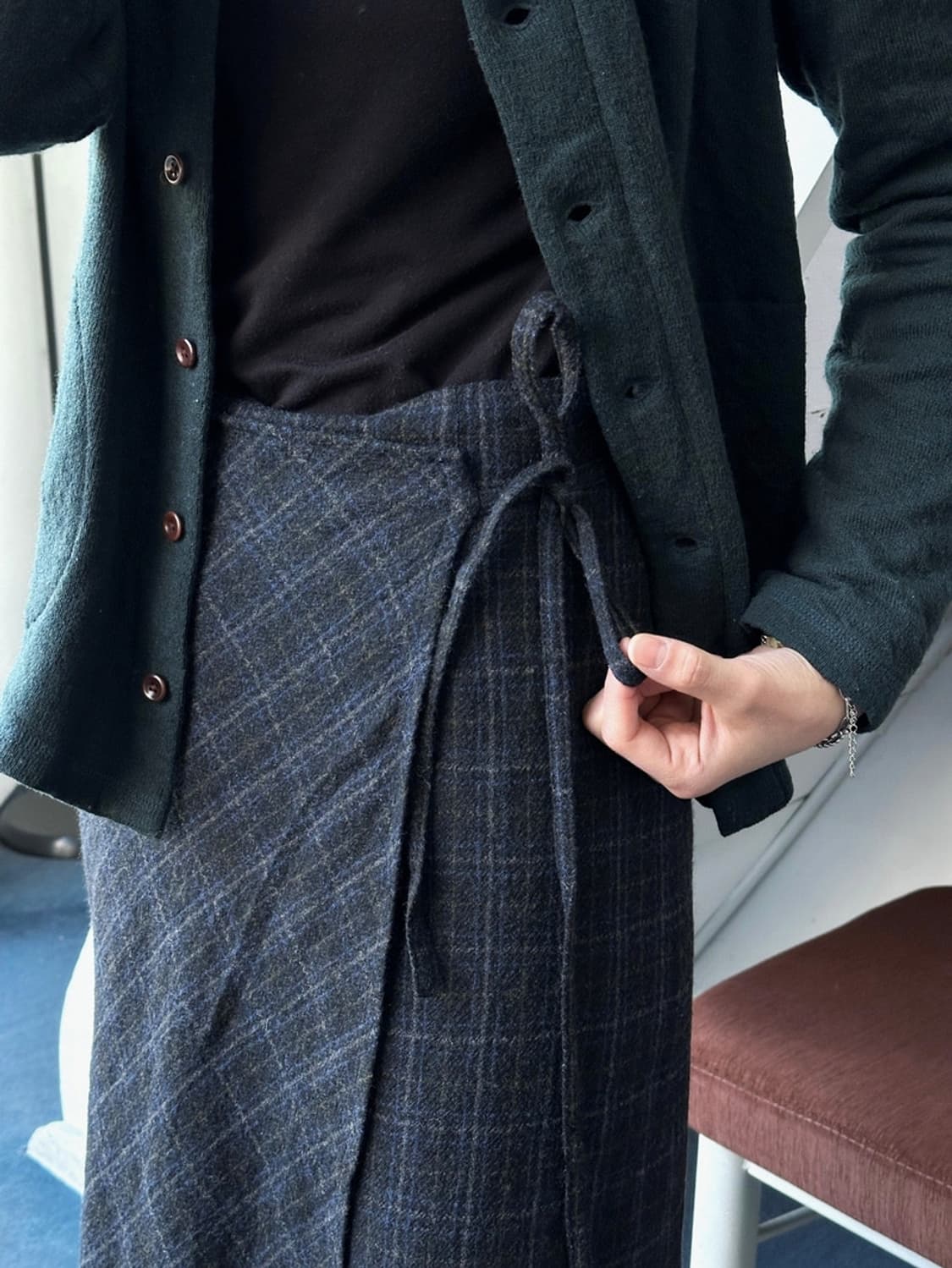 Wool tweed straight wrap skirt 상품이미지6