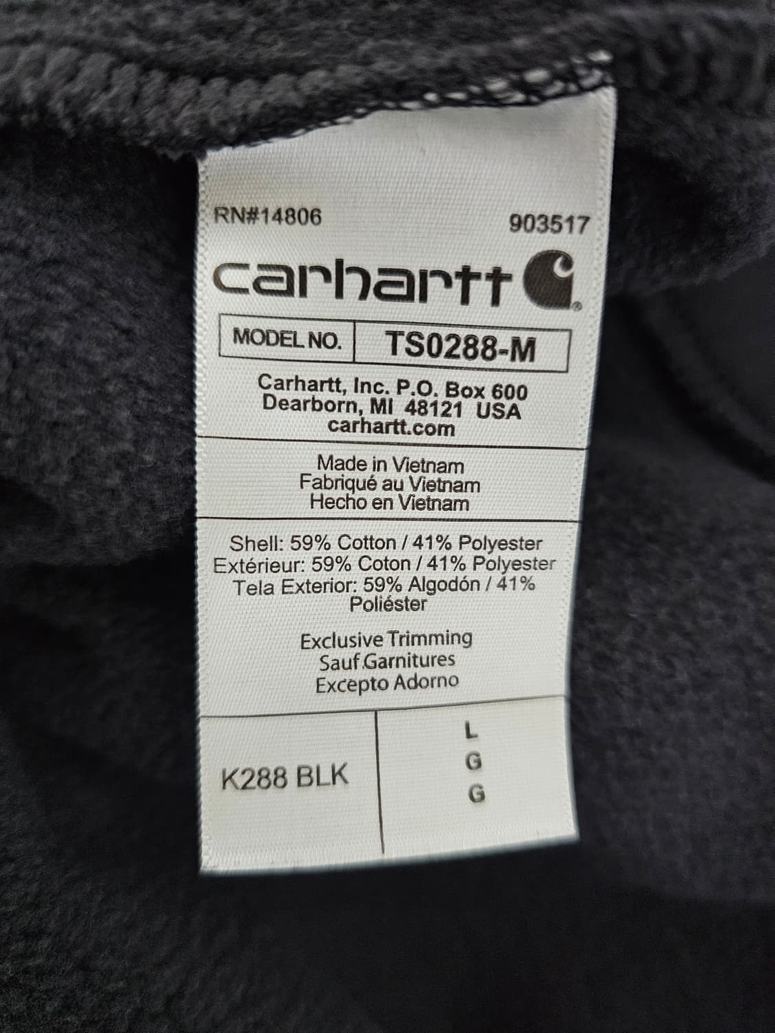 칼하트 기모 후드티 L 상품이미지4