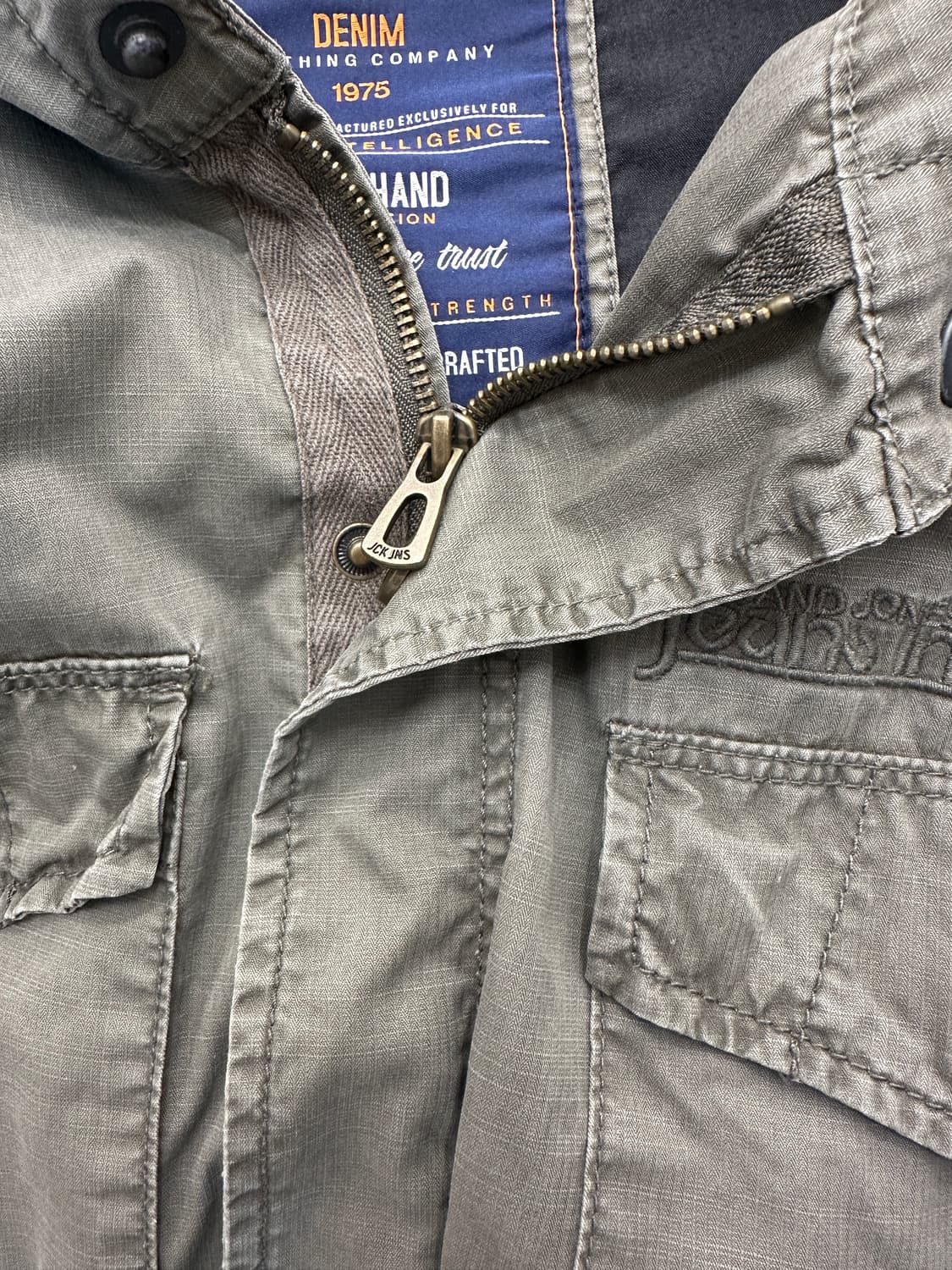 잭앤존스 야상 M사이즈 카키색 상품이미지4