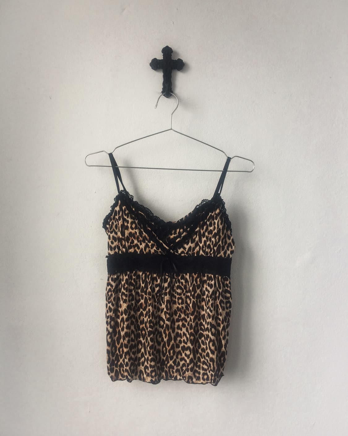 Leopard pattern lace sleeveless 상품이미지2