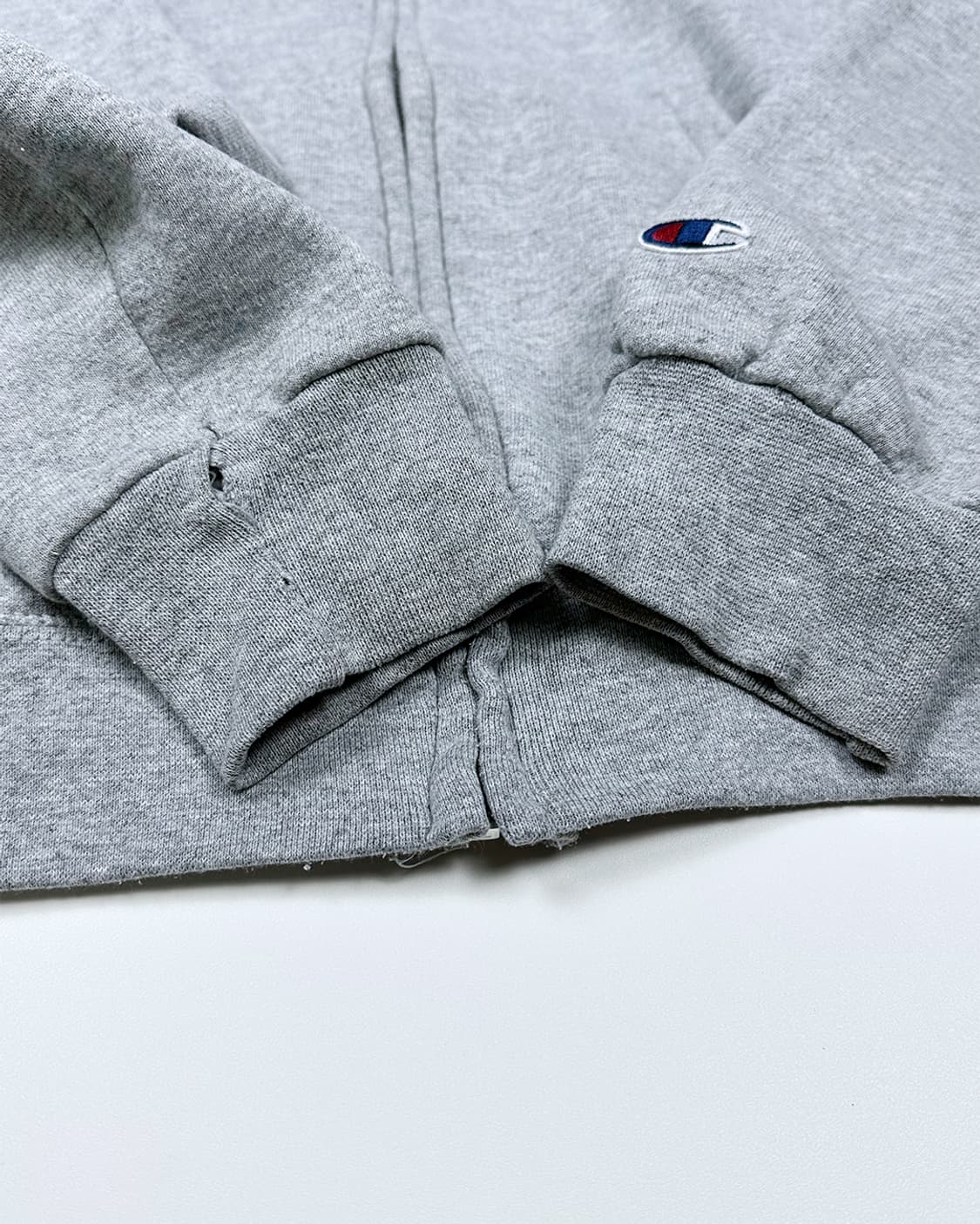 챔피온 기모 후드집업 멜란지그레이 상품이미지4