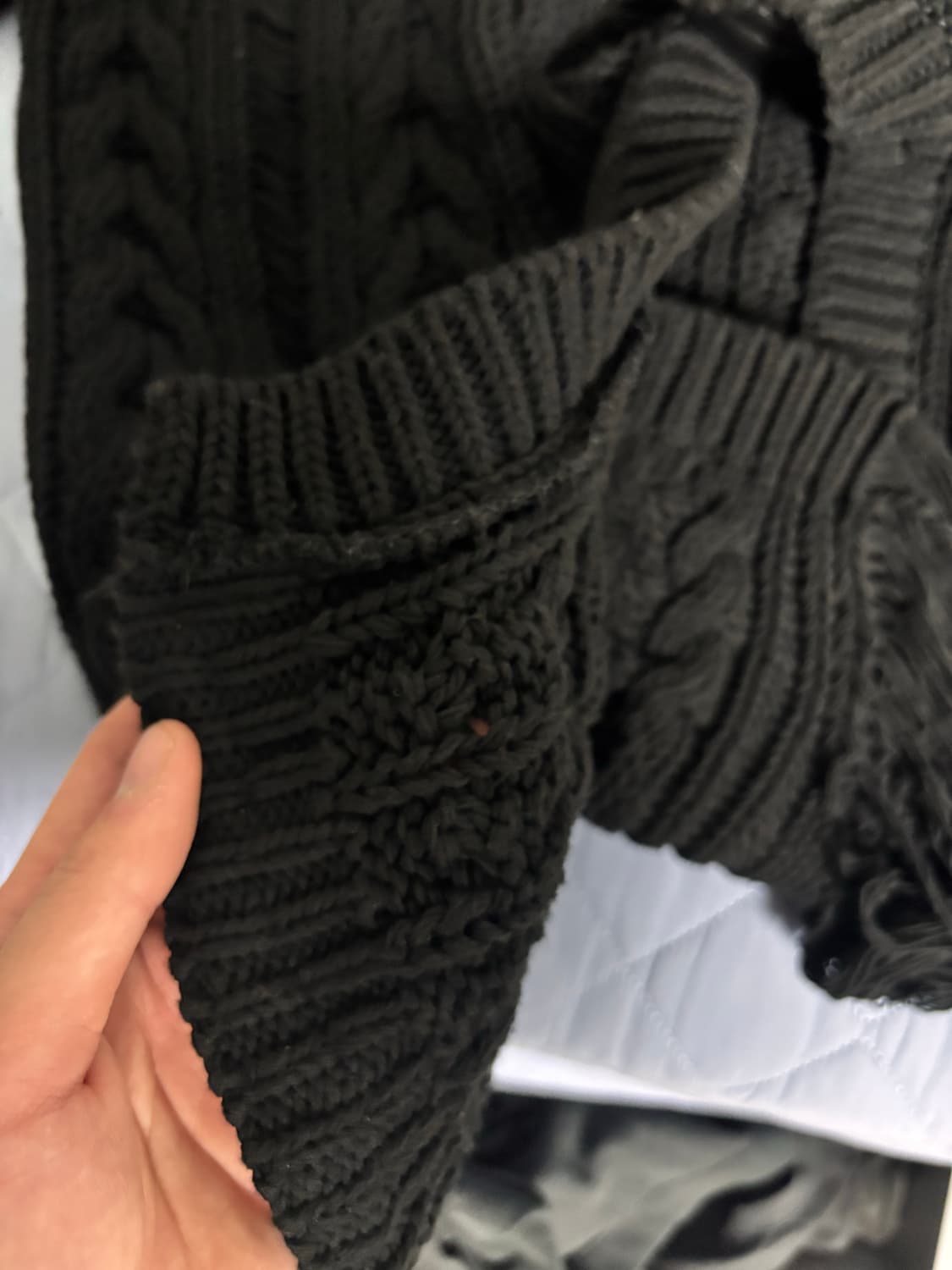 ADSB 앤더슨벨 소바쥬 코튼 가디건 블랙 상품이미지7