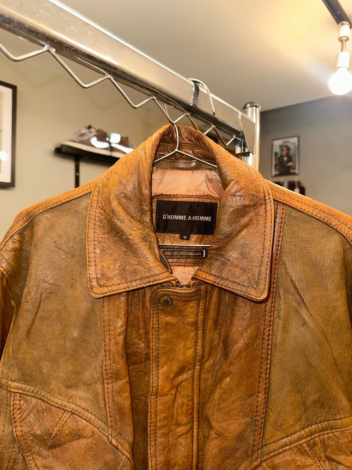 90’s D’ Homme A homme shell-leather JK 상품이미지5