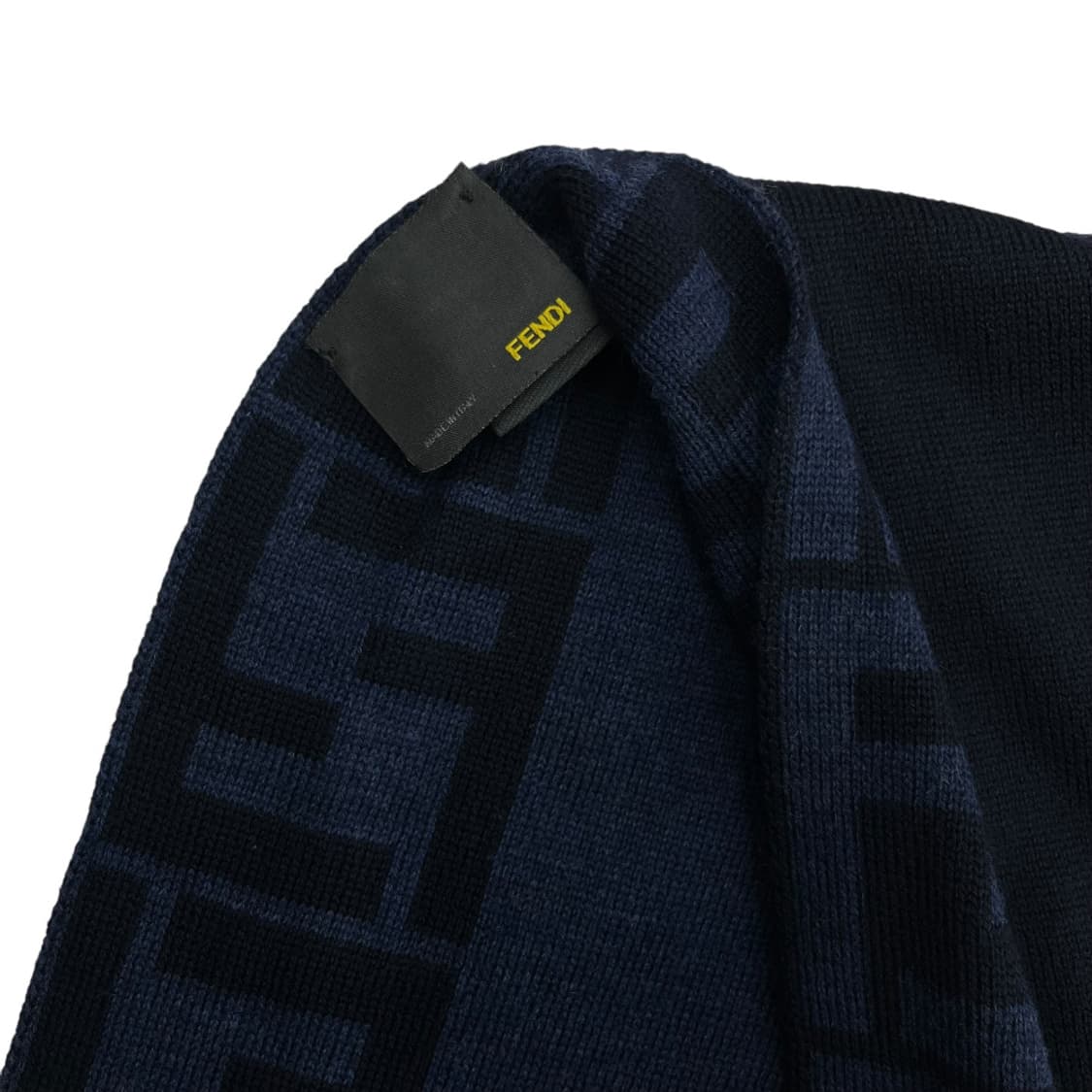 펜디 FF로고 딥블루배색 네이비 머플러 상품이미지5