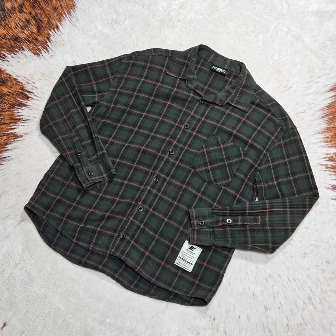 필루미네이트 그린 브라운 체크 셔츠 상품이미지1