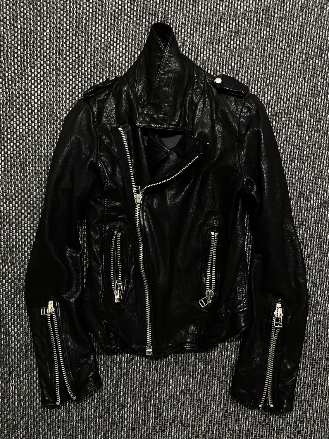 [Another Mac]Sheep Skin Chic Crop Leathe 상품이미지2