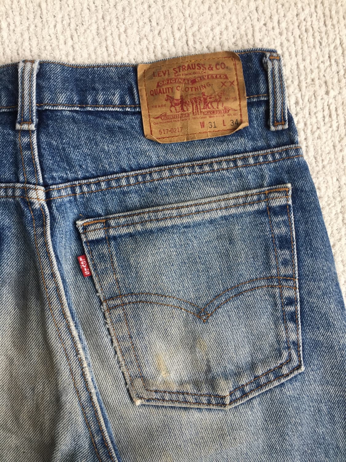 90‘s levis 리바이스 517 부츠컷 데님 굿에이징 상품이미지6