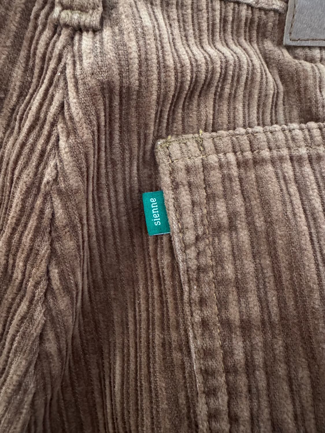 시엔느 브라운 코듀로이 스트레이트 팬츠 S 상품이미지5