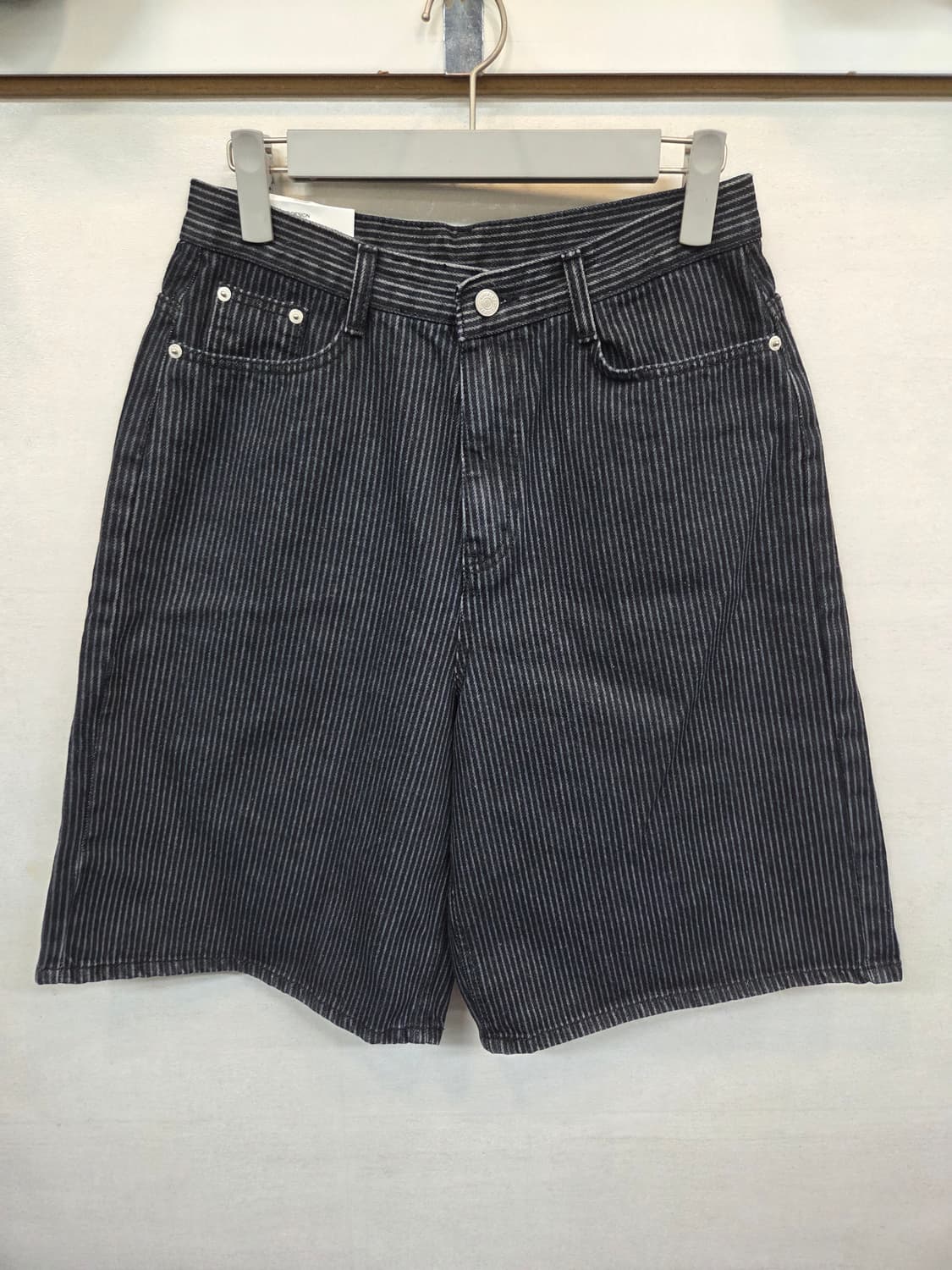 빈티지 gb 프로덕스 스트라이프 버뮤다 데님반바지 대략 26 27  상품이미지1