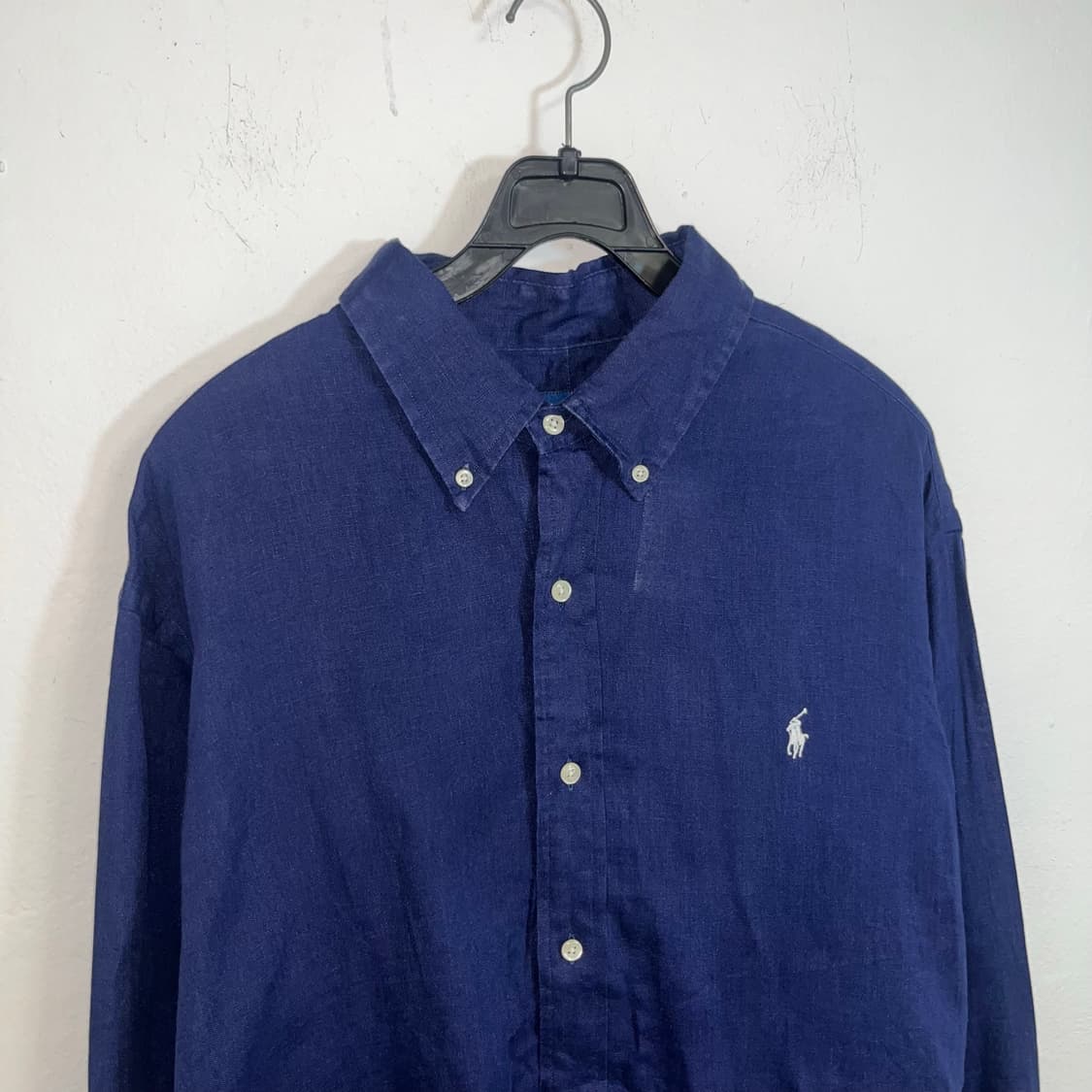 Polo Ralph Lauren Navy Linen Shirt 상품이미지4