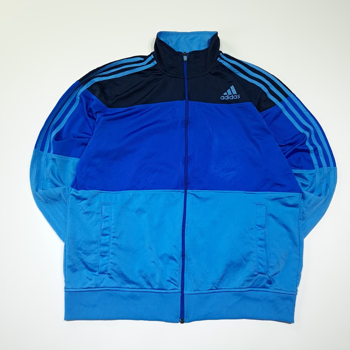 CK014 L 아디다스 투톤 블루 집업 자켓 상품이미지1