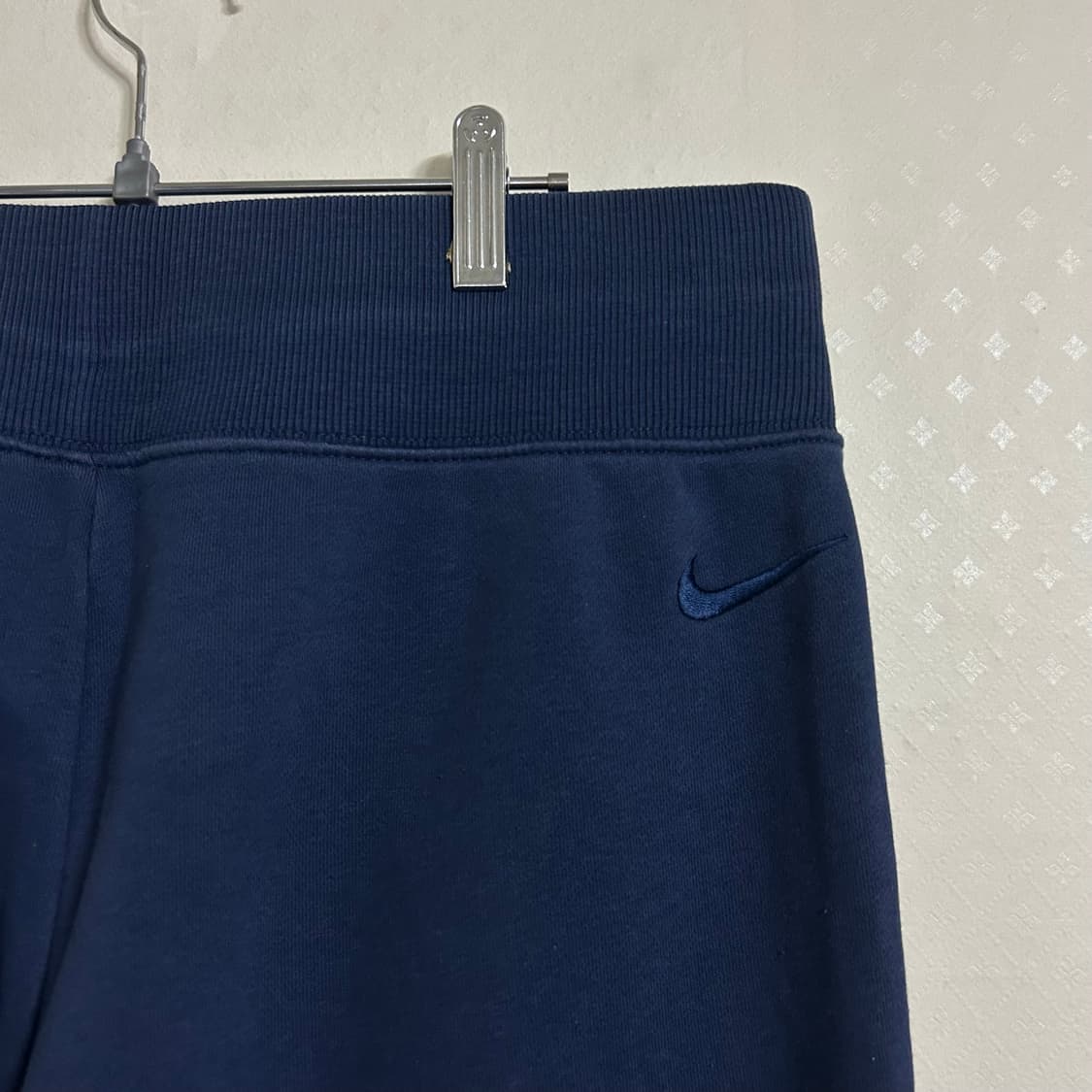 나이키 자수 네이비 코튼 밴딩 와이드 팬츠 L  상품이미지7