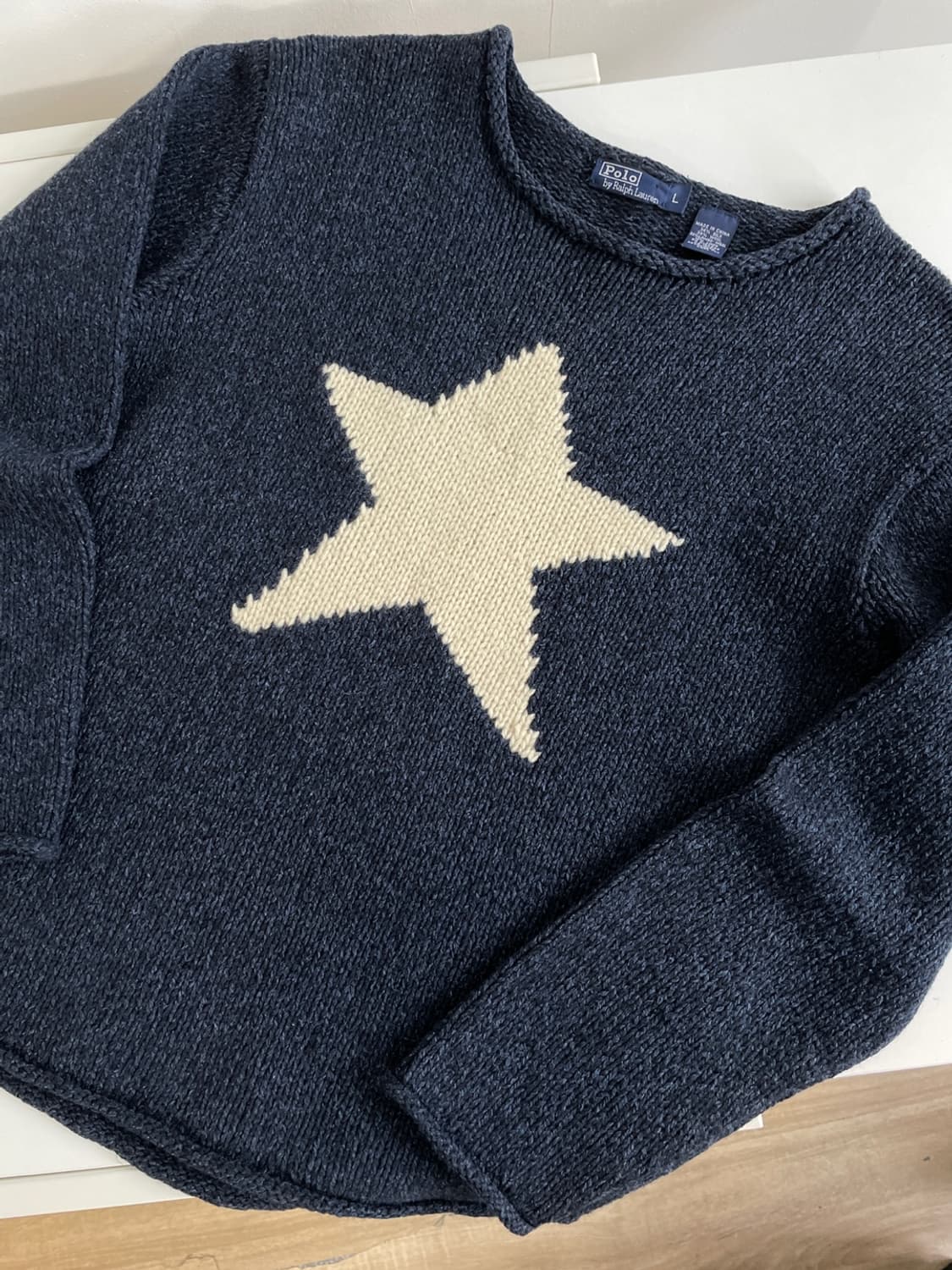 90s 폴로 랄프로렌 스타 핸드 니트  상품이미지1