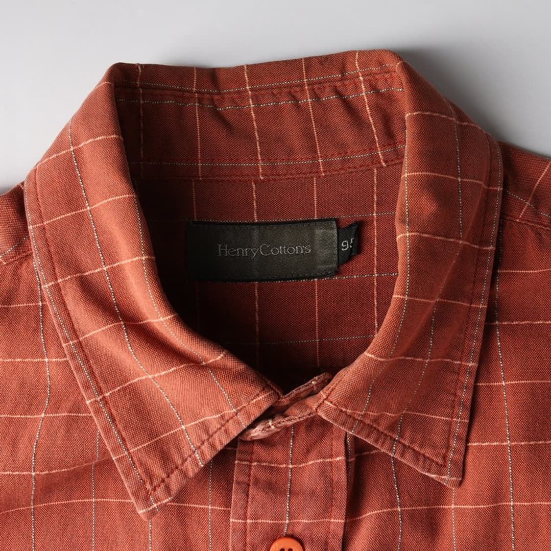 헨리코튼 빈티지 무드 브릭 체크 셔츠 M 상품이미지5