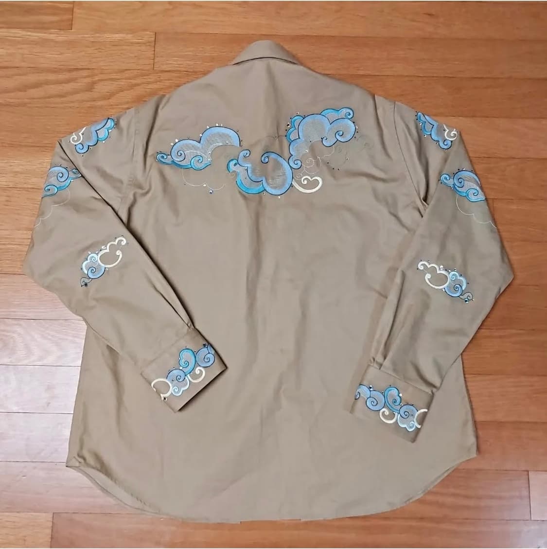 랑방 21s/s 클라우드 엠브로이더리드 오버 셔츠 XL 상품이미지2