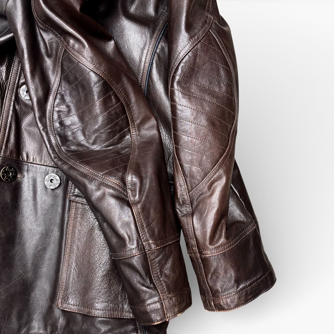 00's 아르마니 진스 레더 코트 상품이미지7