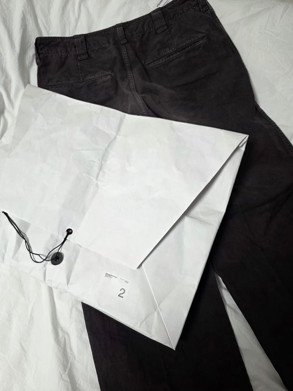 [2] 비즈빔 24AW 와이드 치노 크래쉬 블랙 새상품 상품이미지9