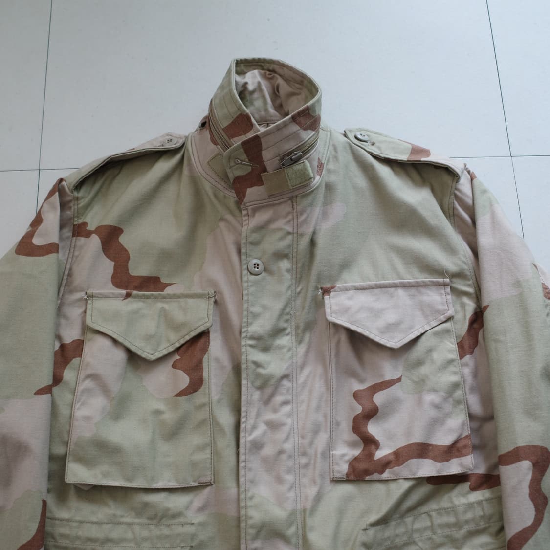 80s 오리지널 군납 미군 M65 사막 3색 필드자켓 스몰 상품이미지2