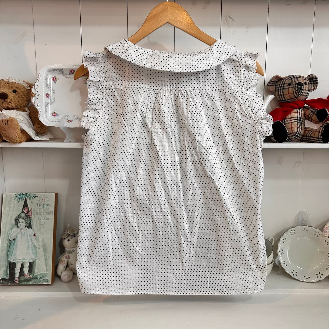 Sorridere 도트 반팔 블라우스 상품이미지5