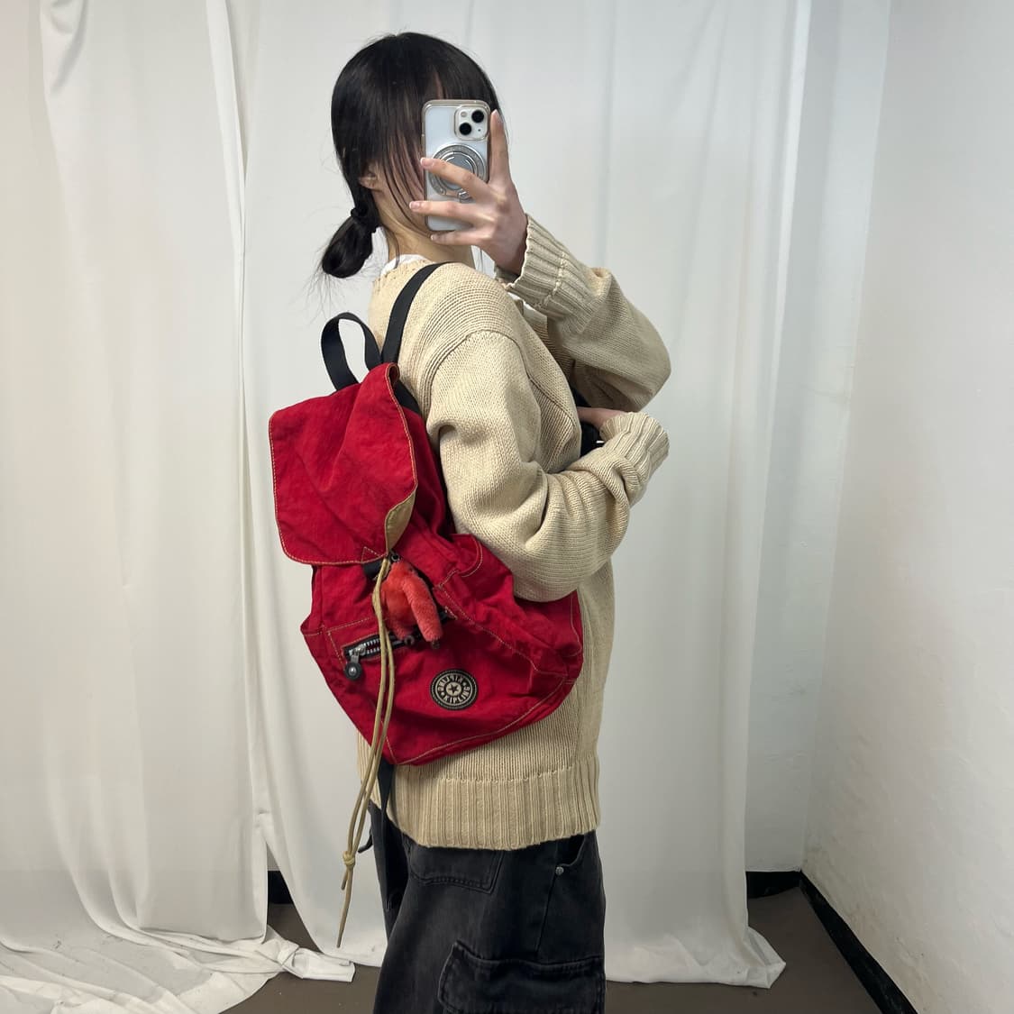Kipling red backpack 상품이미지2