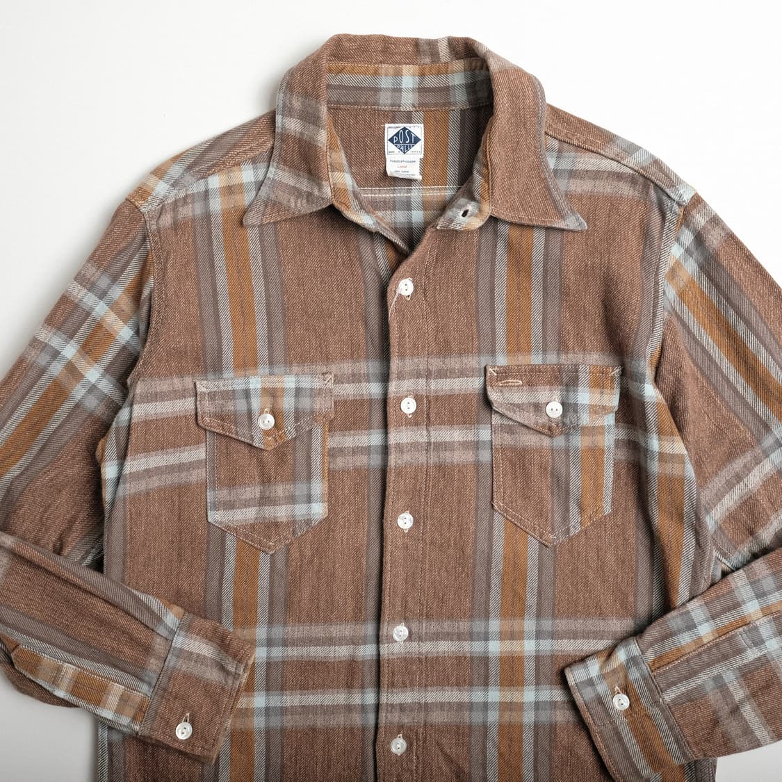 POST O'ALLS 포스트오버롤즈 체크 셔츠 L사이즈 상품이미지4