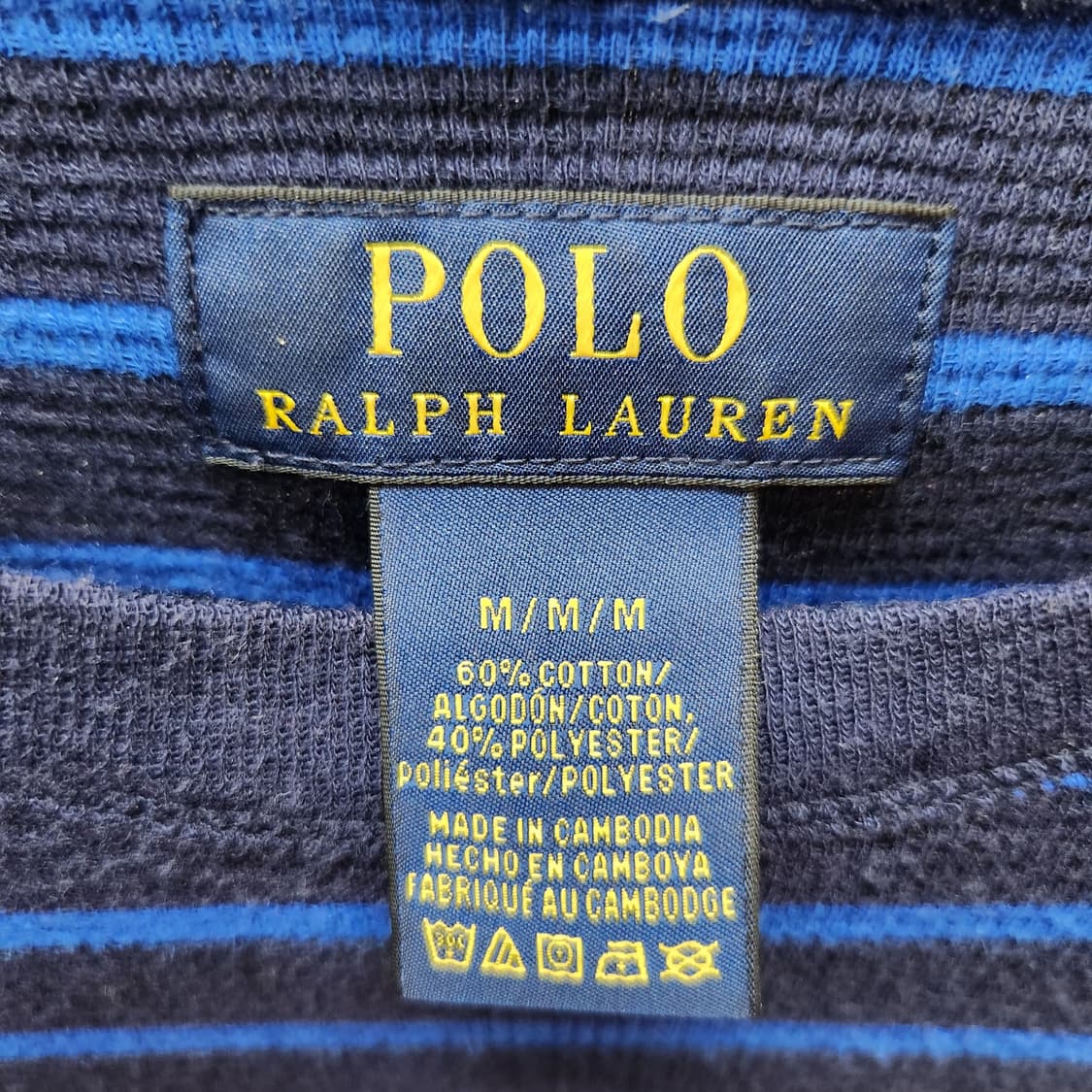 폴로랄프로렌 로고 스트라이프 와플 긴팔 롱슬리브 M(M)남여공용 상품이미지6