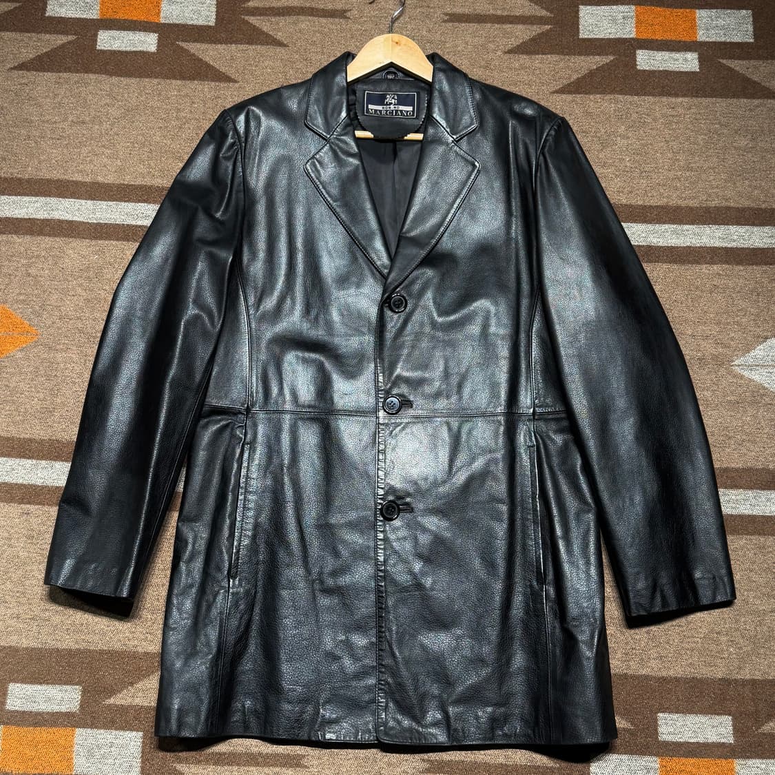 마르시아노 카우레더 카 코트 L 소가죽 자켓 상품이미지1