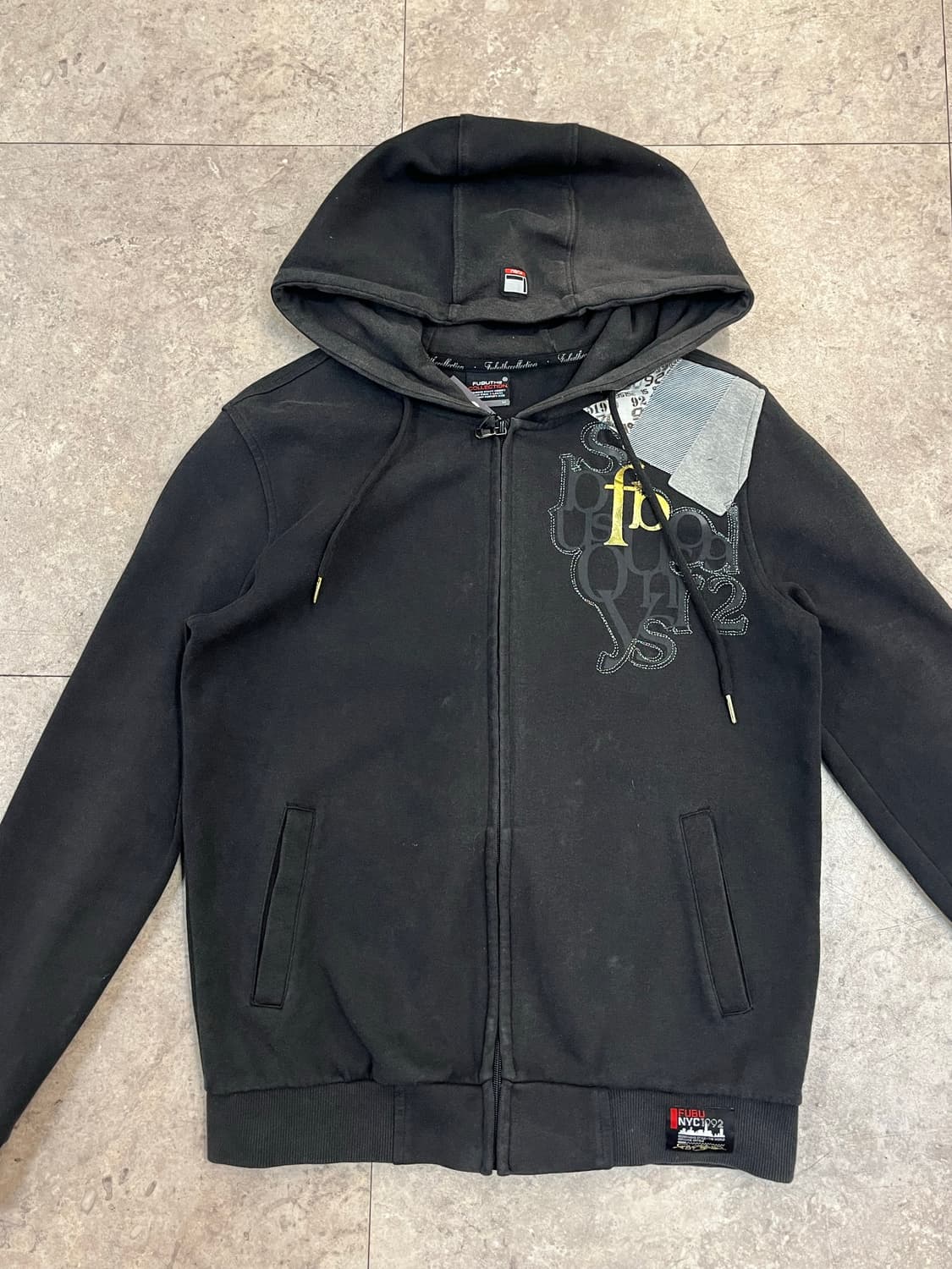 후부 후드집업 블랙 M #csz2947 상품이미지5