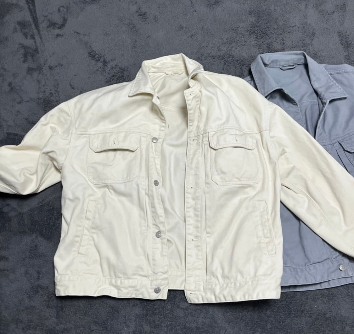 2컬러 스파오 오버핏 청자켓 소라 화이트 상품이미지1