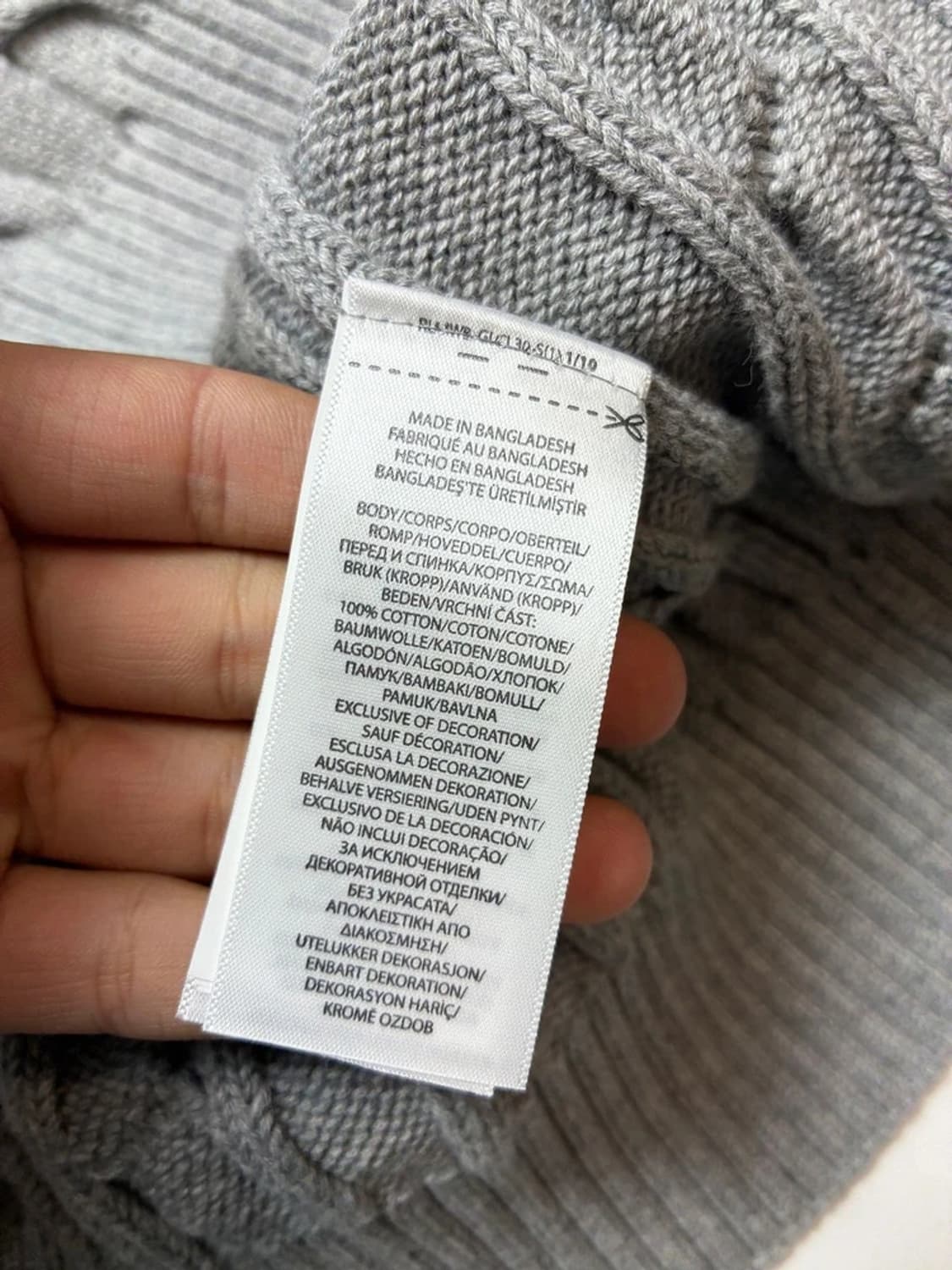 폴로 랄프로렌 큐알 꽈배기 하프 집 니트 PN8210 상품이미지7