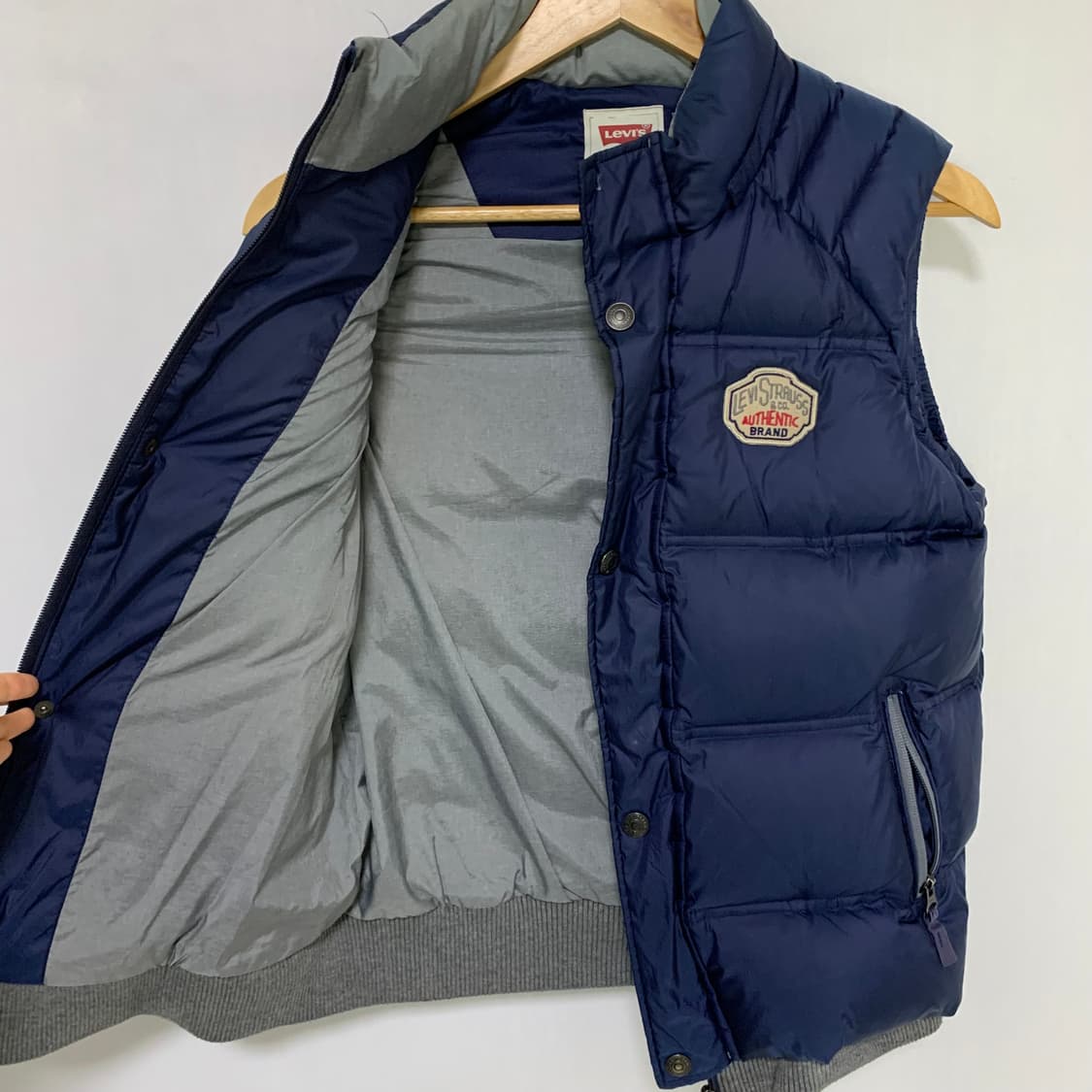 리바이스 빈티지 네이비 패딩 조끼 베스트 키즈 여성 S 상품이미지4