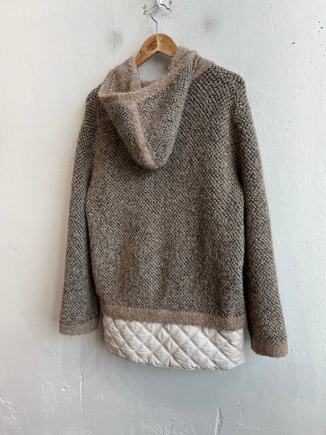 베네통 후디 패디드 울 니트 자켓 우먼즈 상품이미지2