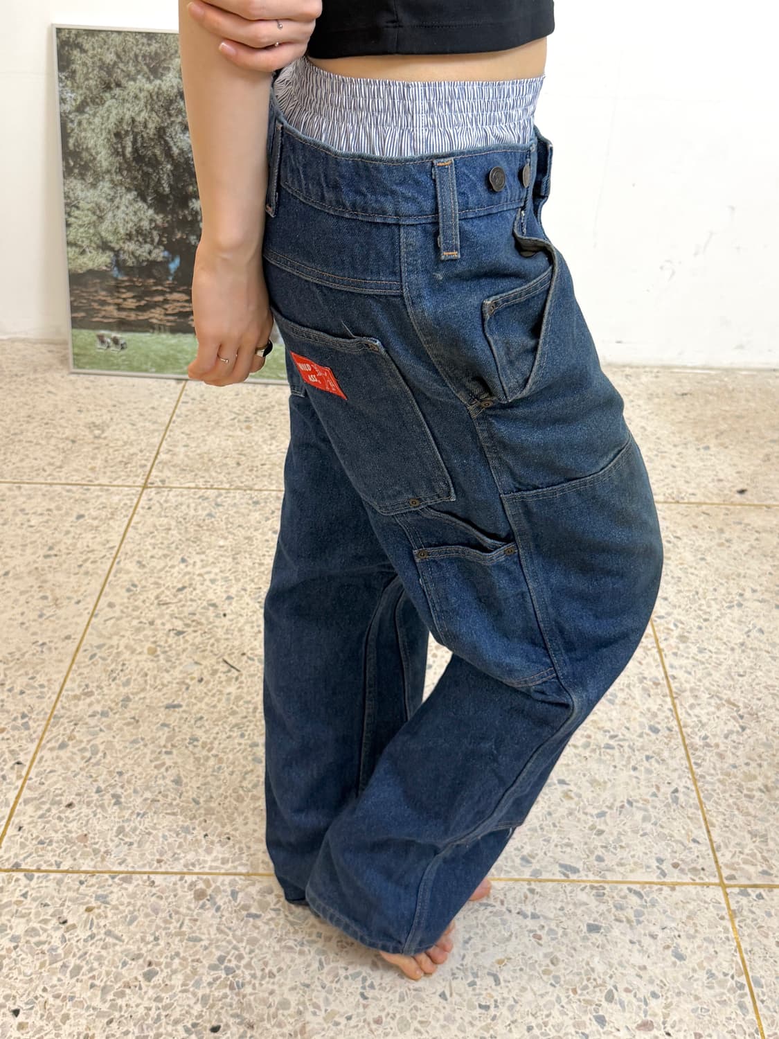 WILD ASS 더블니 워크팬츠 상품이미지5