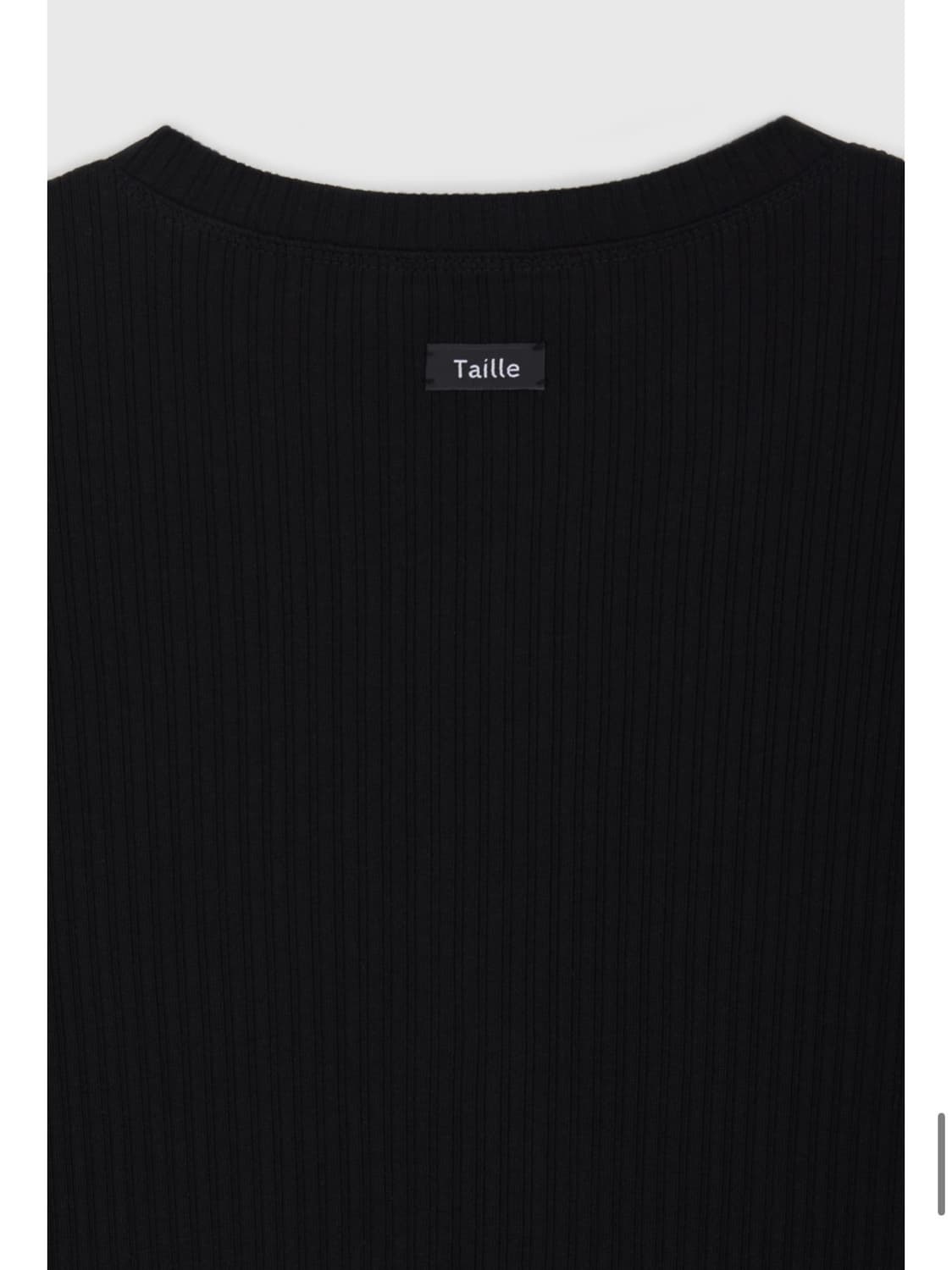 (실착 1회,데드스탁)RIB SHELL HENLEY TOP BLACK 상품이미지3