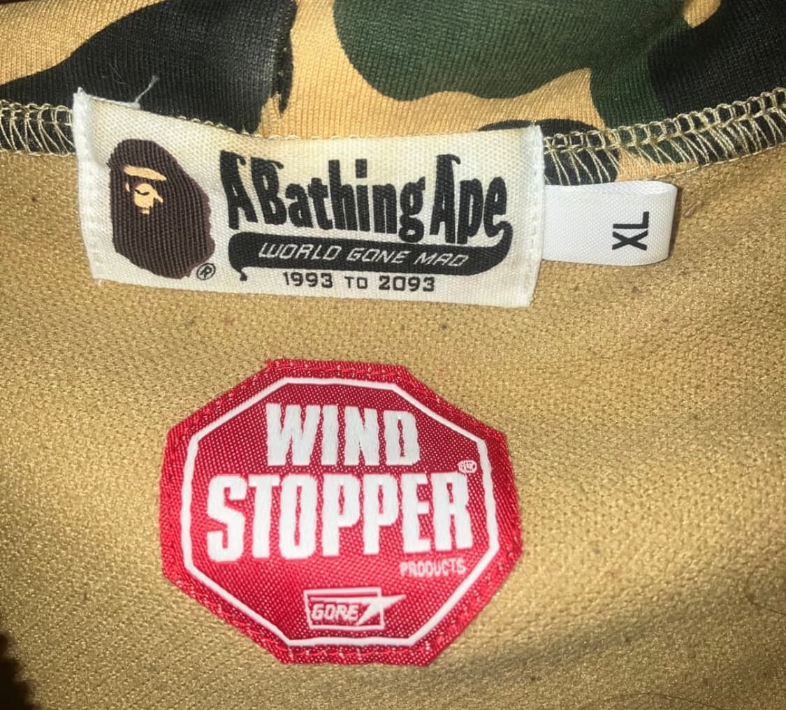 베이프 퍼스트 카모 풀 집 후드 황계 상품이미지3