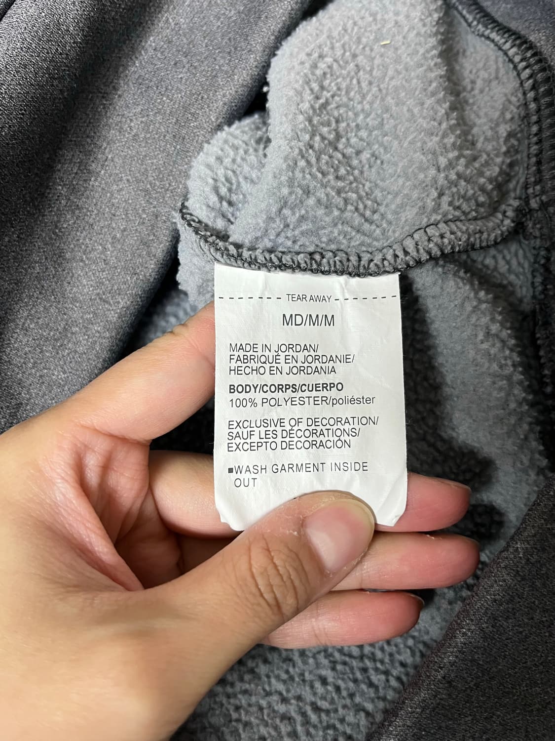 M) 언더아머 기모 후드 티셔츠 차콜 상품이미지5