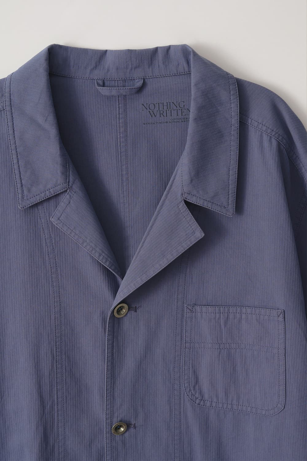 낫띵리튼 프렌치 워크 자켓 빈티지 블루 컬러 상품이미지6