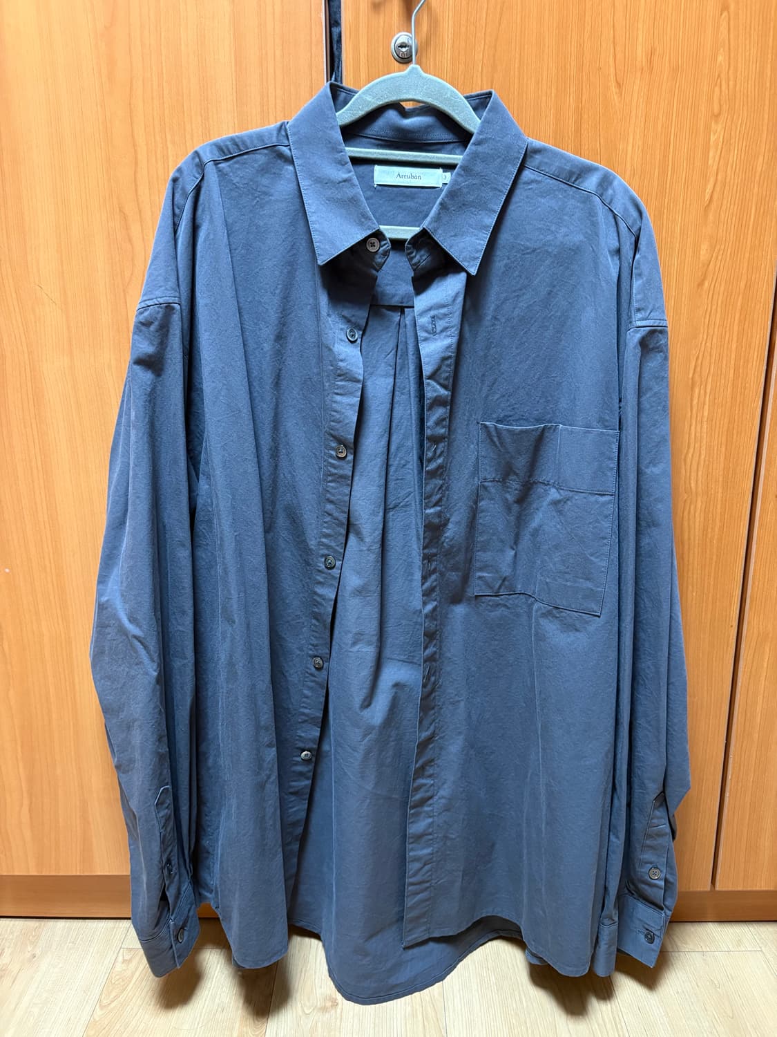 베이직 바이오 워시드 셔츠_차콜 (3) 상품이미지2