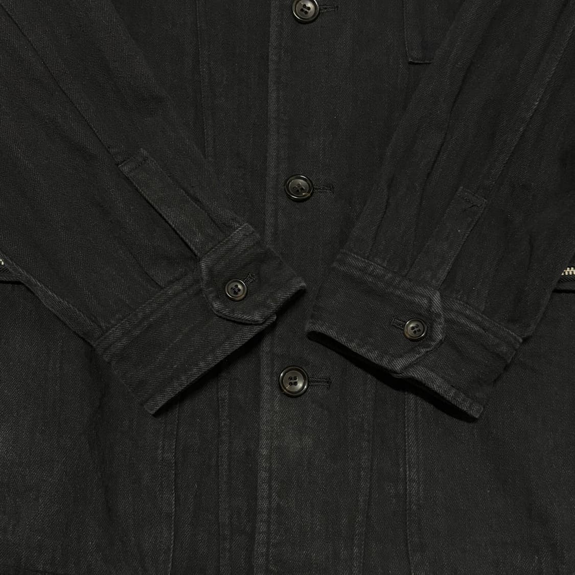 [M] 80‘s 꼼데가르송 옴므 코튼 하프 코트 상품이미지4