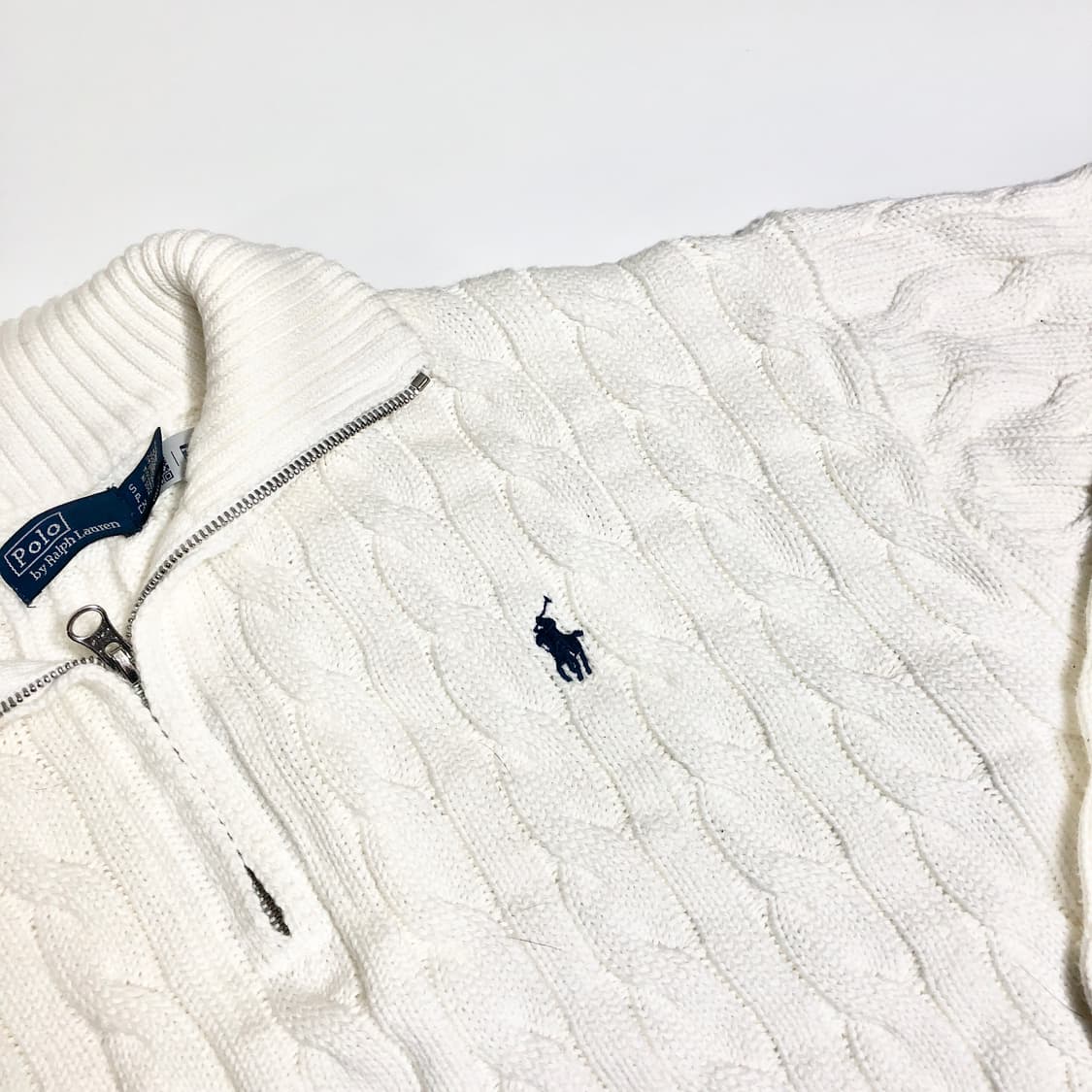 폴로 랄프로렌 케이블 하프집업 니트 S 상품이미지5